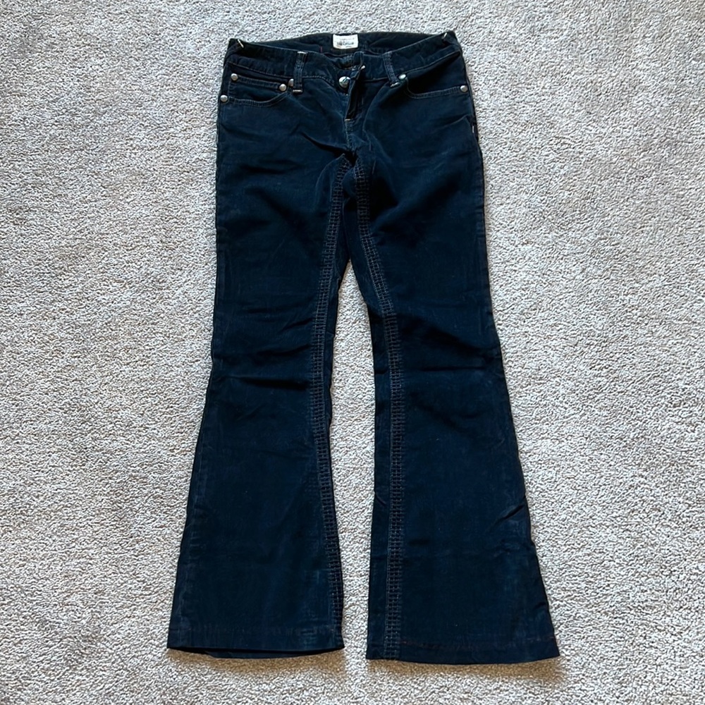 Free People Corduroy Flare, Black, Size 26